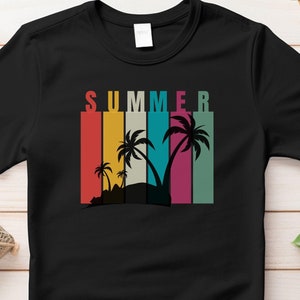 Tropical Palm Tree Beach T-Shirt: Unisex Summer Vacation Tee