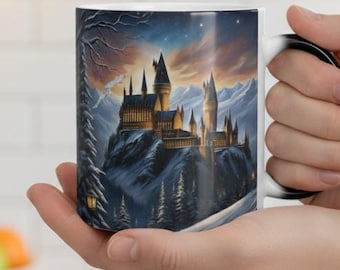 Color Morphing Wizarding Castle Coffee Mug: Magic Fan Gift