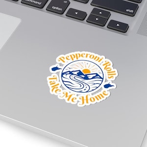 West Virginia Pepperoni Rolls Take Me Home Country Roads Sticker, WV Lover Gift, WV State, Pepperoni Rolls Sticker