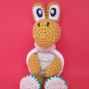 Koopa Troopa Amigurumi – Super Mario Galaxy Plush, 17 cm Handmade, Cute Character for Mario Fans