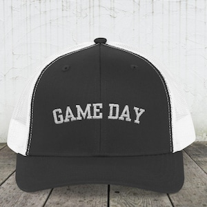 Embroidered Game Day Snapback Trucker Cap, Sports Fans Hat, Football lover hat, Game Day Cap, Snapback Trucker Hat, Sports Cap