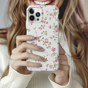 Pink Floral iPhone Case: Tough Protective Cover