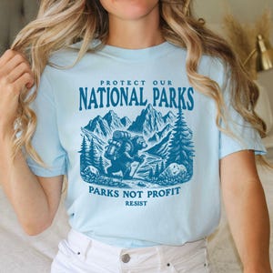 National Parks Lover Unisex Garment-Dyed T-shirt, Resist Shirt, Protect Our Parks Tee, Nature Enthusiast Gift, Park Ranger Tshirt