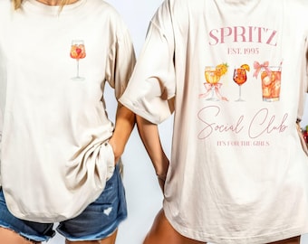 Camiseta extragrande con colores cómodos del Aperol Spritz Social Club