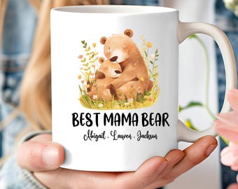 Personalized Mama Bear Mug: Custom Mother's Day Coffee Cup
