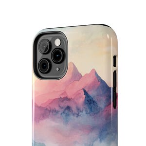 Watercolor Mountain iPhone Case: Protective Nature Lover Gift that's impact-resistant image 5