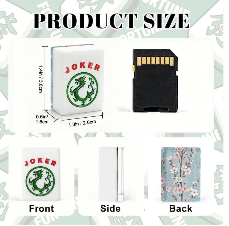 Cherry Blossom Mahjong Set, Mat, Tote Bag, Tile Bag | Personalized Travel Accessories imagen 15