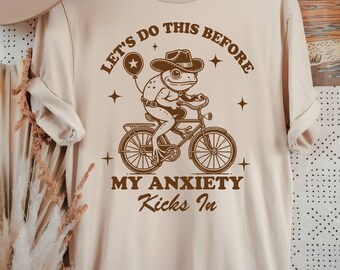Funny Frog Meme T-Shirt: Retro Graphic Tee, Mental Health Apparel