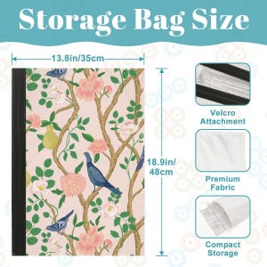 Toile Mahjong Tile Rack Set, Chinoiserie Floral Bird Covers, Pink Mahjong Accessories image 4