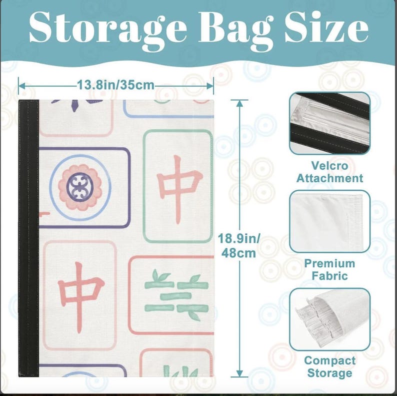 Personalized Mahjong Set | Tile Bag, Rack Bag, Pouch, Mat, Racks bild 13