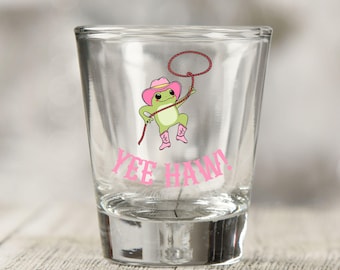 Yee Haw Frog Shot Glass: Funny 21st Birthday Gift