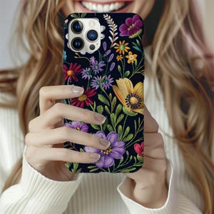 Wildflower Floral iPhone Case: Tough, Impact Resistant, Glossy Finish