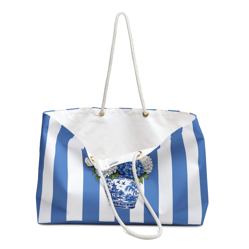 Blue Hydrangea Chinoiserie Mahjong Mat, Tote, Tile Bag | Coastal Game Accessories imagem 11