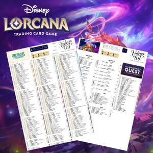 Disney Lorcana Archazia's Island (set 7) + promotiechecklist ~ lijst met digitale downloadkaarten