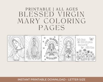 Disegni da colorare della Vergine Maria, Madre di Gesù, per bambini / Attività per l'apprendimento a casa