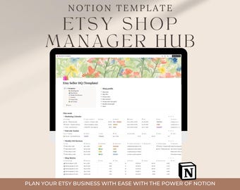 Etsy Shop Planner (Notion) / Monitoraggio prodotti + Calendario promozioni + Metriche settimanali + Sistema di revisione del CEO