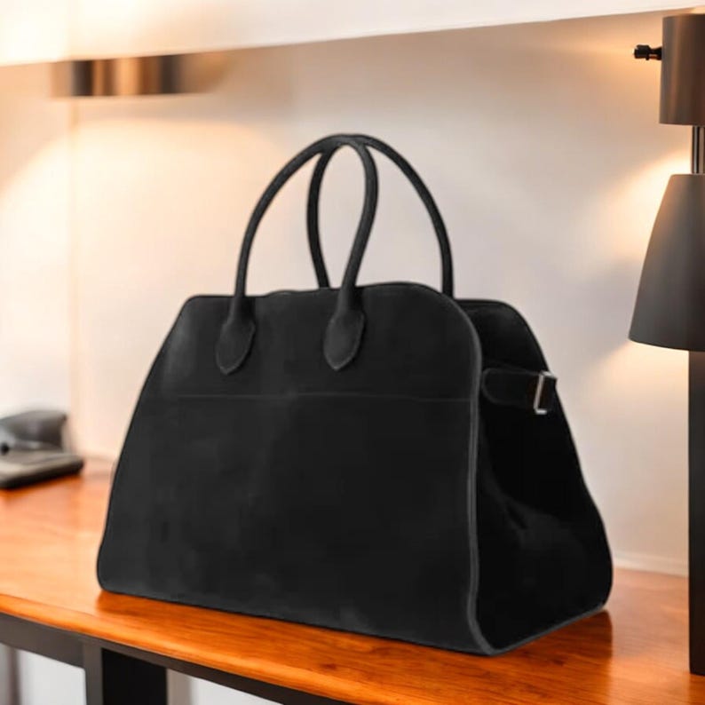 Luxury Margaux Leather Tote Italian Designer Handbag, Elegant Business