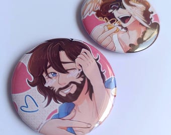 Badges 58mm, Epic: The Musical, Odysseus, Hermes valentine&#39;s collection design