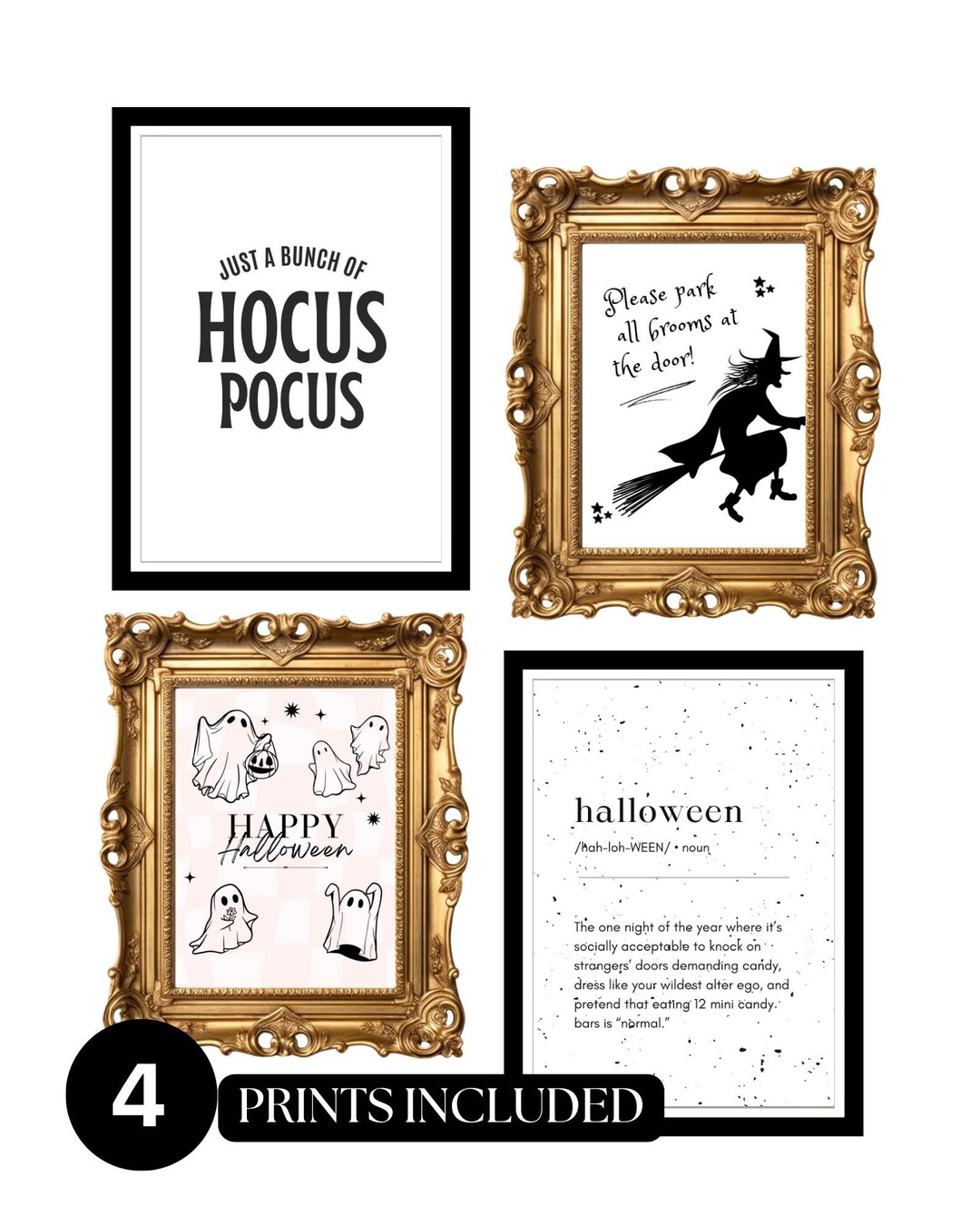 Halloween Wall Art | Instant Download Prints | Spooky Printable Art ...