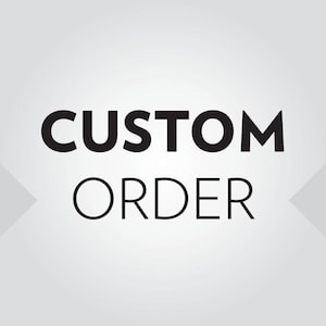 May include: Black text on a gradient gray background reads "CUSTOM ORDER". The text is in a bold, sans-serif font. The background has a subtle gradient from light to dark gray, with a white arrow pointing to the left.