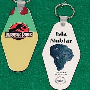 Jurrasic Park hotel style keyrings