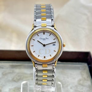100% Authentic Christian Dior Watch Two Tone Women’s Vintage Swiss Made
