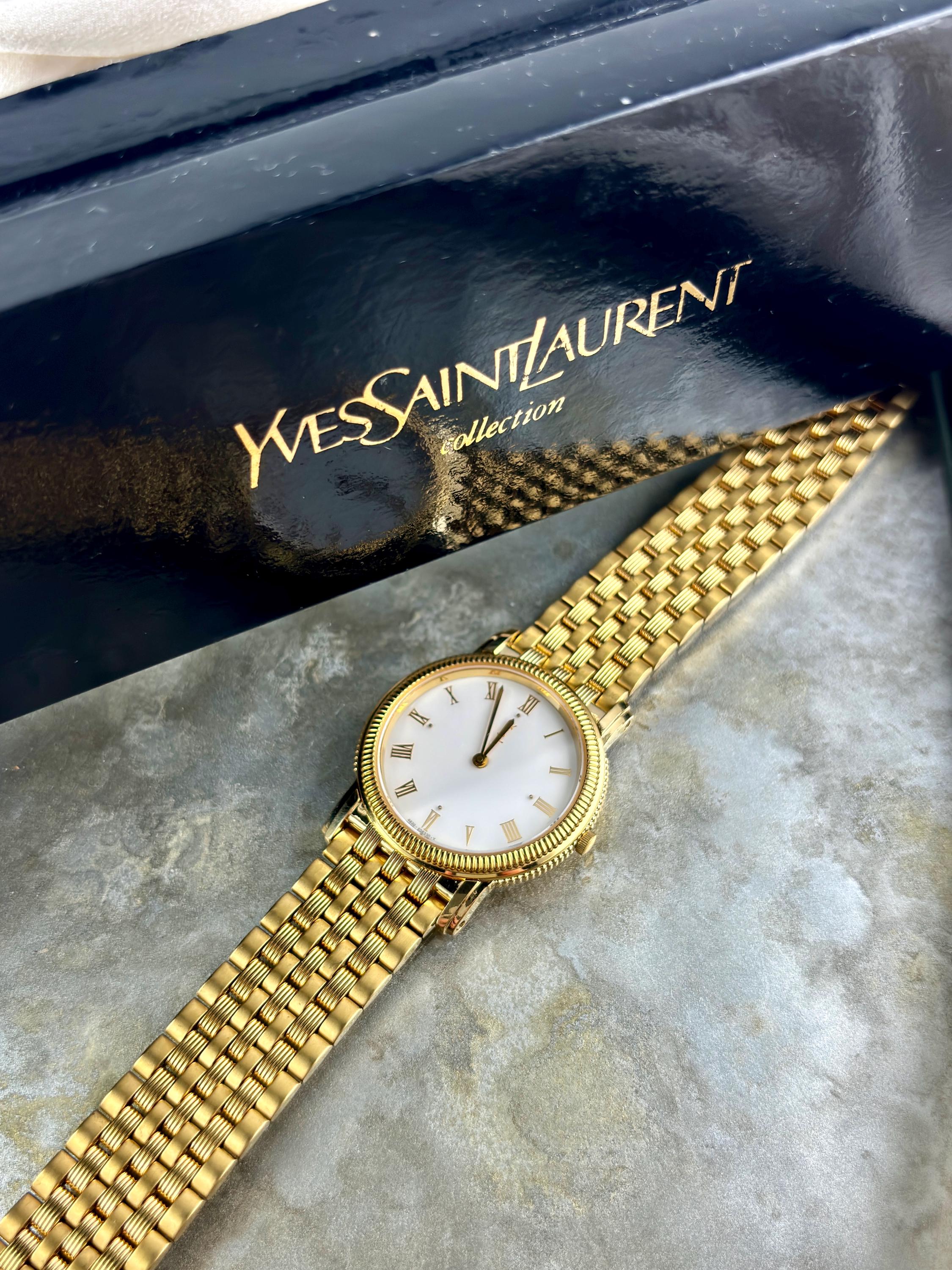 AUTHENTIC VINTAGE YVES SAINT LAURENT GOLD WATCH Vintage YSL Watch – Yves Saint Laurent Gold Tone Ladies  main image 2