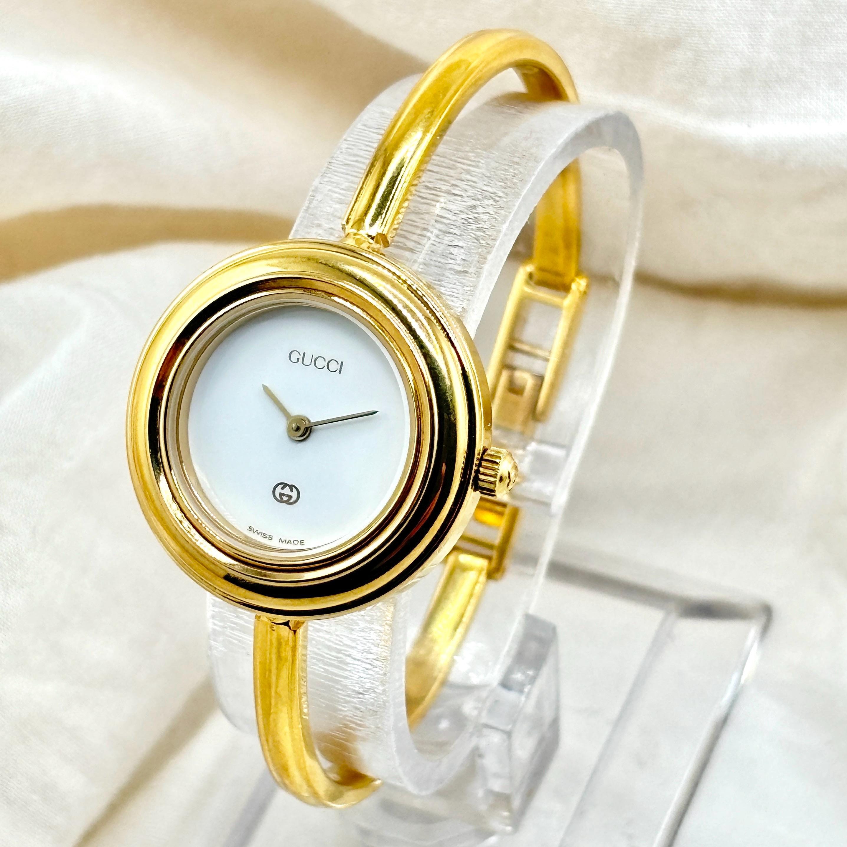 100% Authentic Gucci 1100-L Watch Gold Tone Women