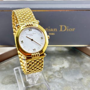 100% Authentic Christian Dior Watch Gold Tone Women’s Vintage Swiss Made