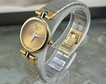 100% Authentic Christian Dior Watch Two Tone Women's Vintage Swiss