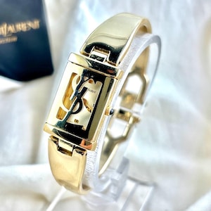 100% Authentic Yves Saint Laurent YSL 40th Anniversary Gold-Plated Women’s Vintage Watch