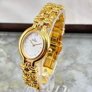 100% Authentic Fendi 640L Watch Gold Tone Women’s Vintage