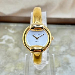 100% Authentic Gucci 1400L Horsebit Watch Gold Tone Women’s Vintage Swiss Made