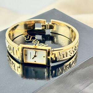 100% Authentic Yves Saint Laurent YSL Watch Gold Tone Women’s Bangle Vintage
