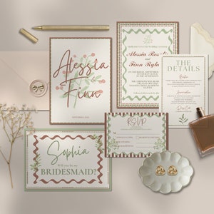 Wedding Invitation Template, Printable Wedding Invitation, Vintage Wedding Invitation, Floral Wedding Invitation, Flower Invitation