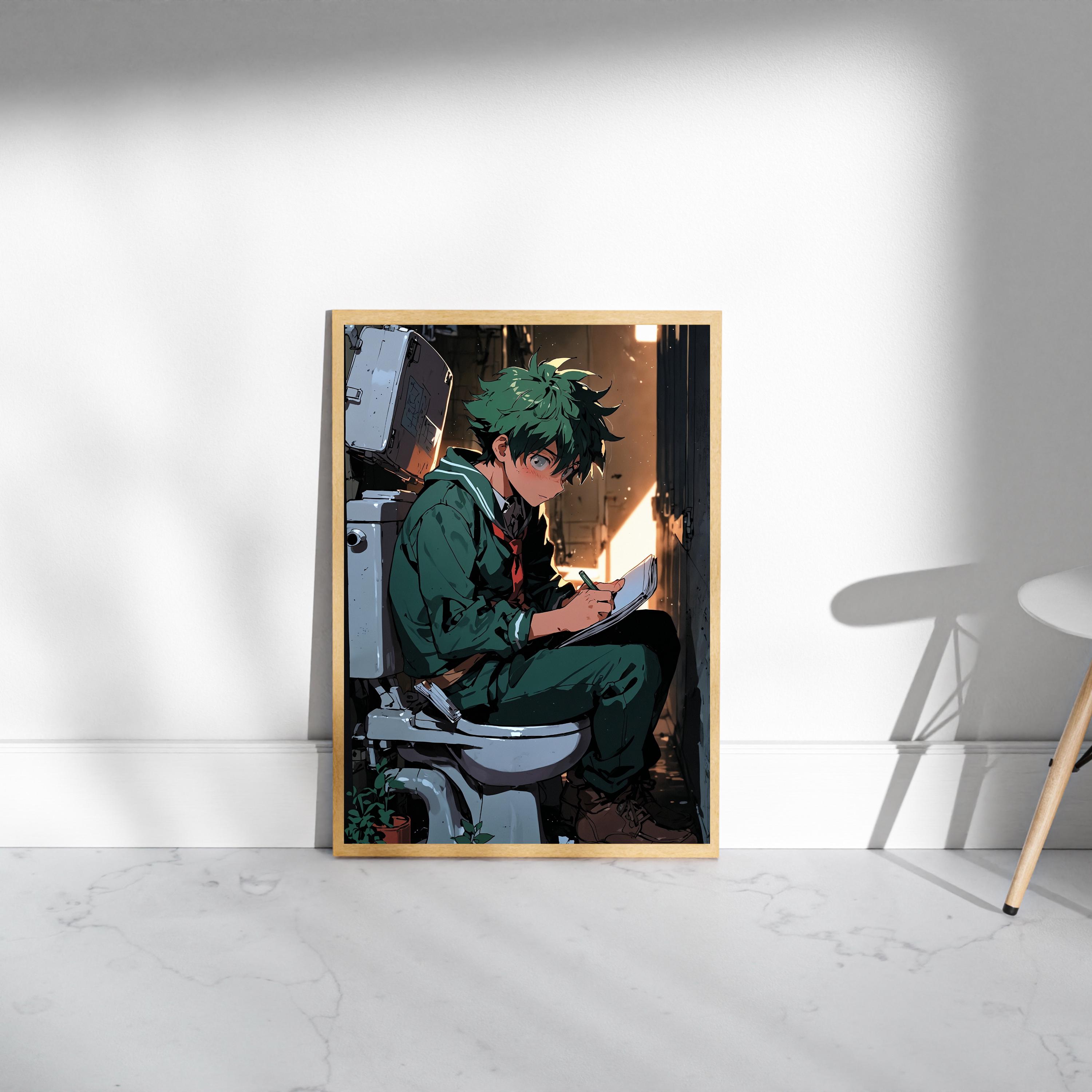 Anime Toilet SERIES 12 deku Fan Art Print, My Hero Academia Fan Art ...