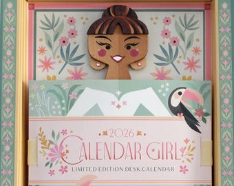 2026 Calendar Girl #255 of 300 - Brunette with Earrings