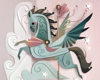 Carousel Pegasus Print