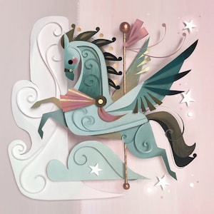 Carousel Pegasus Print
