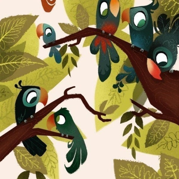 Exotic Birds Print