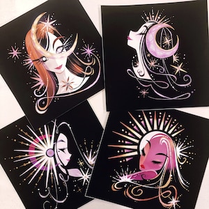Set of 4 Celestial Prints