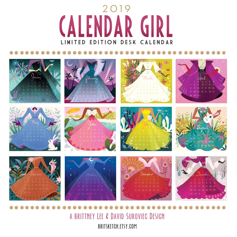 2019 Calendar Girl Wardrobe Refill Pack Girl Not Included Etsy