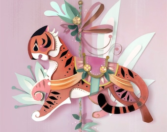 Carousel Tiger Print