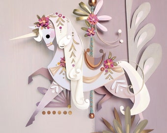 Carousel Unicorn Print