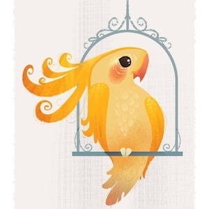 Yellow Birdie Mini Print image 1