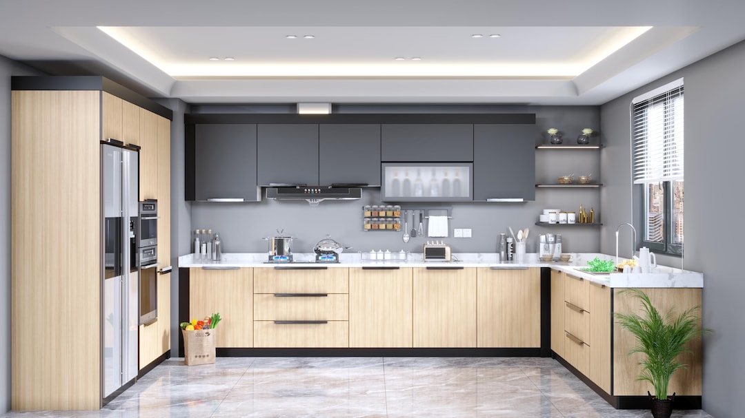 3D Kitchen Interior Design: Realistic Architectural Rendering (digital ...