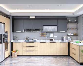 3D Kitchen Interior Design: Realistic Architectural Rendering (Digital Files)