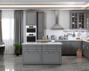 3D Kitchen Interior Design: Realistic Architectural Rendering (Digital Files)