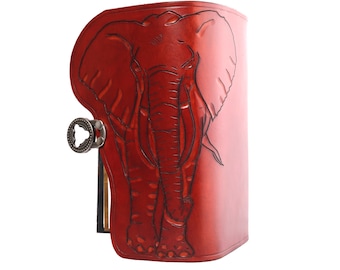 Elephant journal, lined journal, animal journal, elephant, custom journal, leather notebook, travel journal, sketchbook, notebook