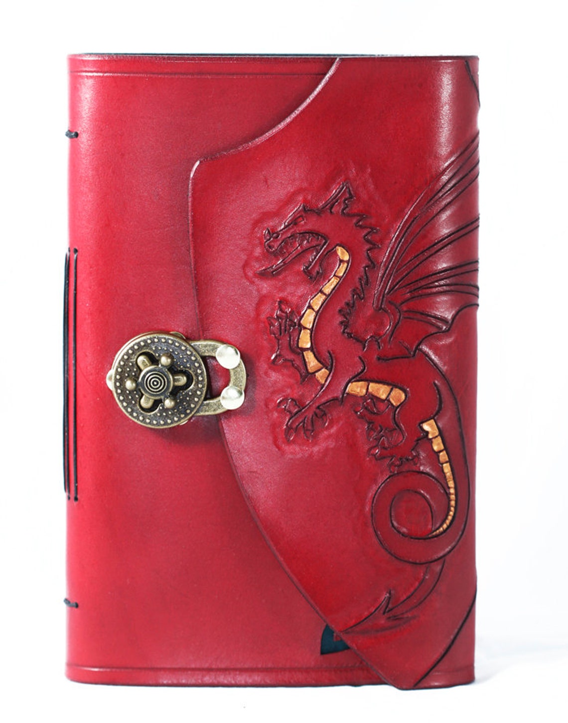 Dragon journal fantasy journal luxury leather lined Etsy